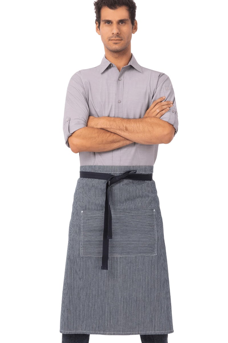 Chef Works Unisex Portland Bistro Apron, Indigo Blue, One Size - Image 1